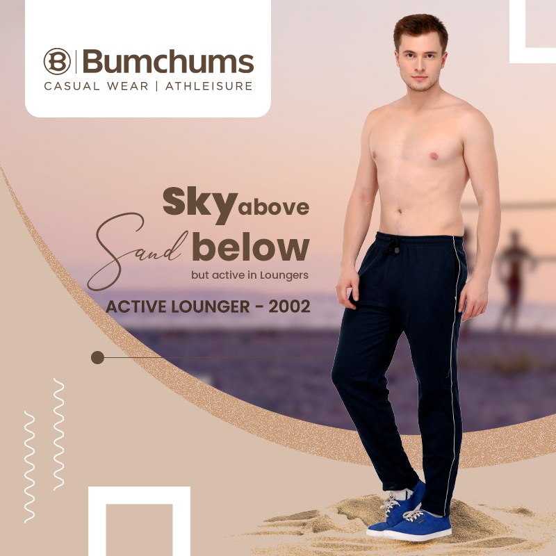 Bumchums Active Lounger With Zip Joggers For Men 2002 Fashion