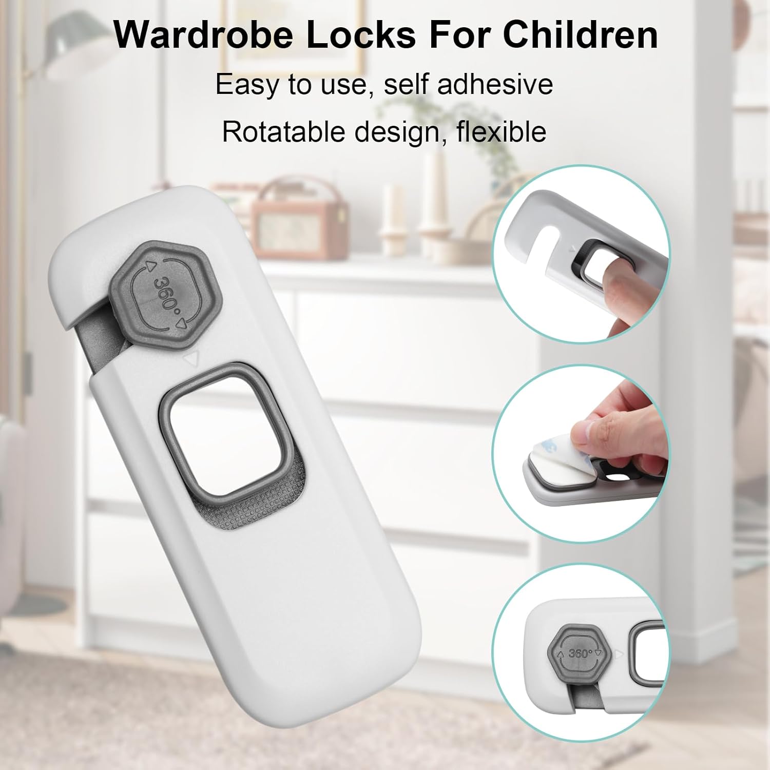 2 Pcs Child Safety Locks – Refrigerator, Freezer, and Cupboard Protection for Toddlers