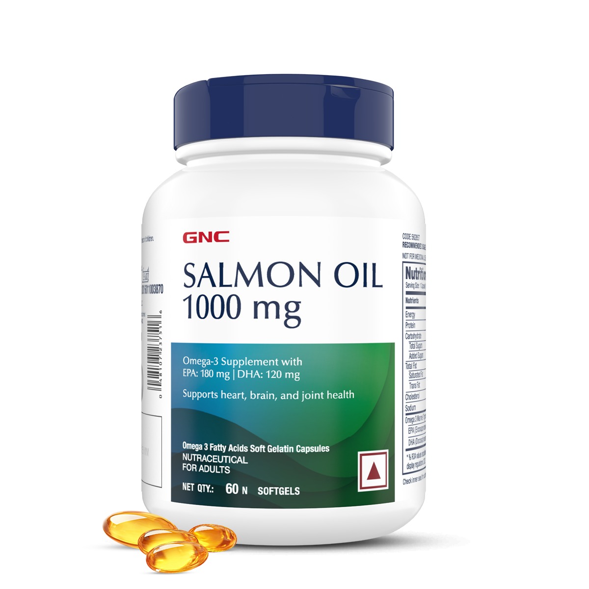 GNC Salmon Oil 1000mg (60 Softgels) 43% off at Rs 1,700