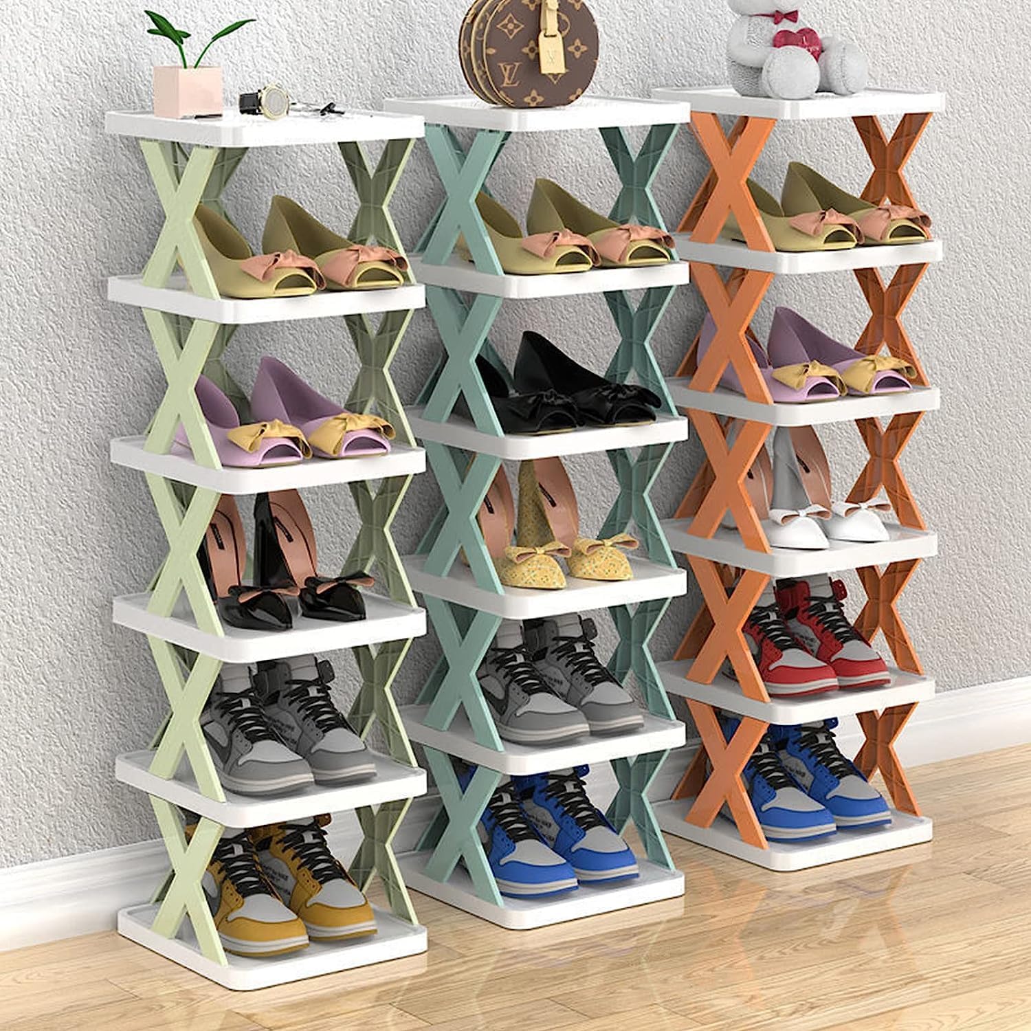 6 Layer Foldable Shoe Rack | Space-Saving Shoe Organizer Cabinet