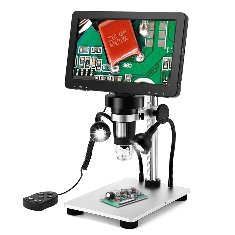VEVOR Digital Microscope With 7 Inch IPS Screen 10X-1200X Magnification