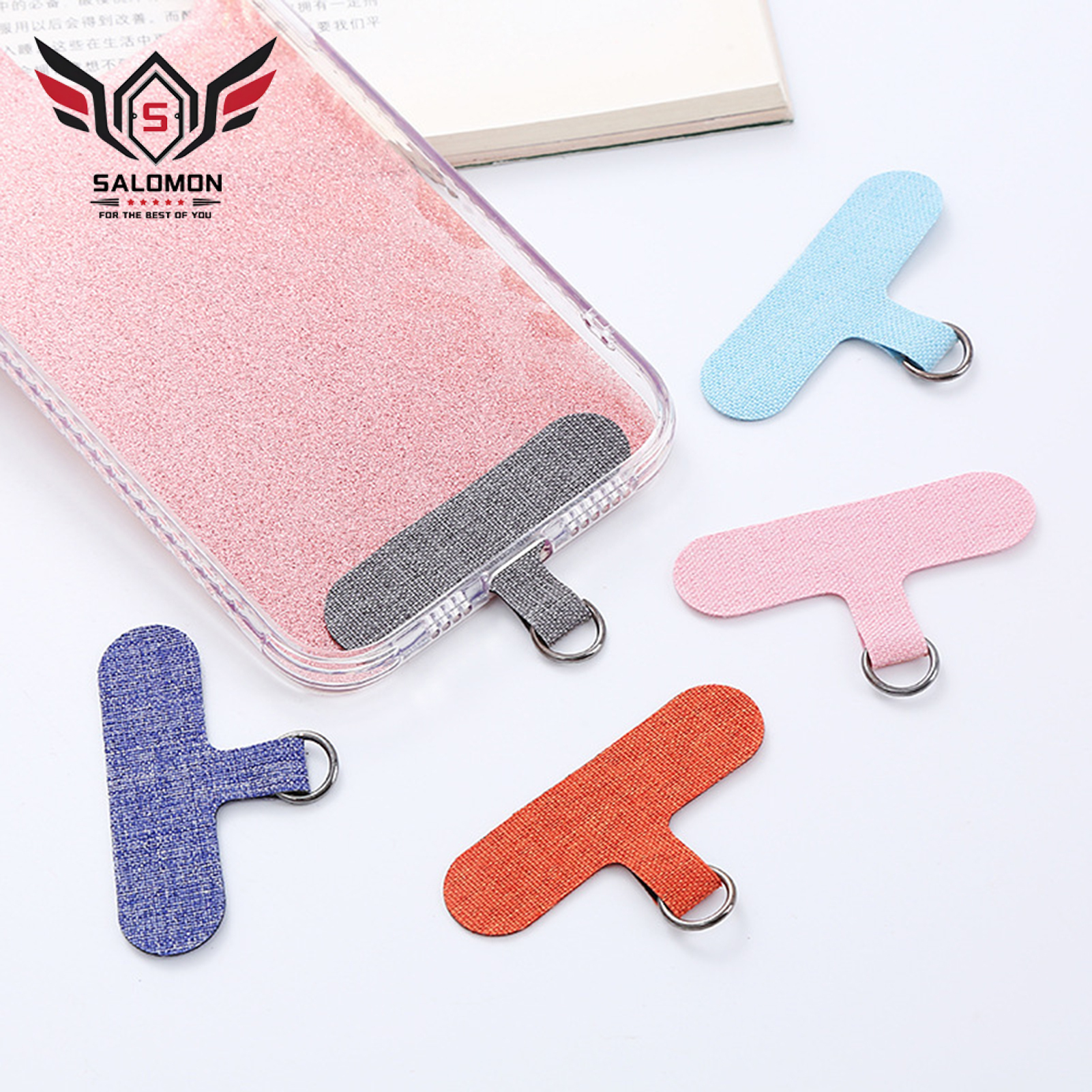 Cell Phone Strap 12-Pack Phone Tether Tabs - No-Adhesive Safety Lanyard  Patches For Phones (6 Colors) Cell Phone Tether