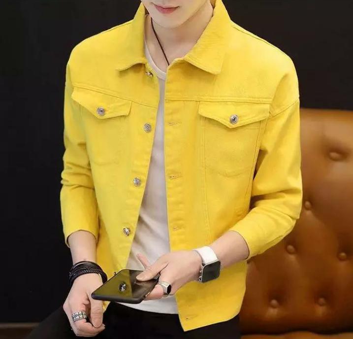 denim shirt yellow