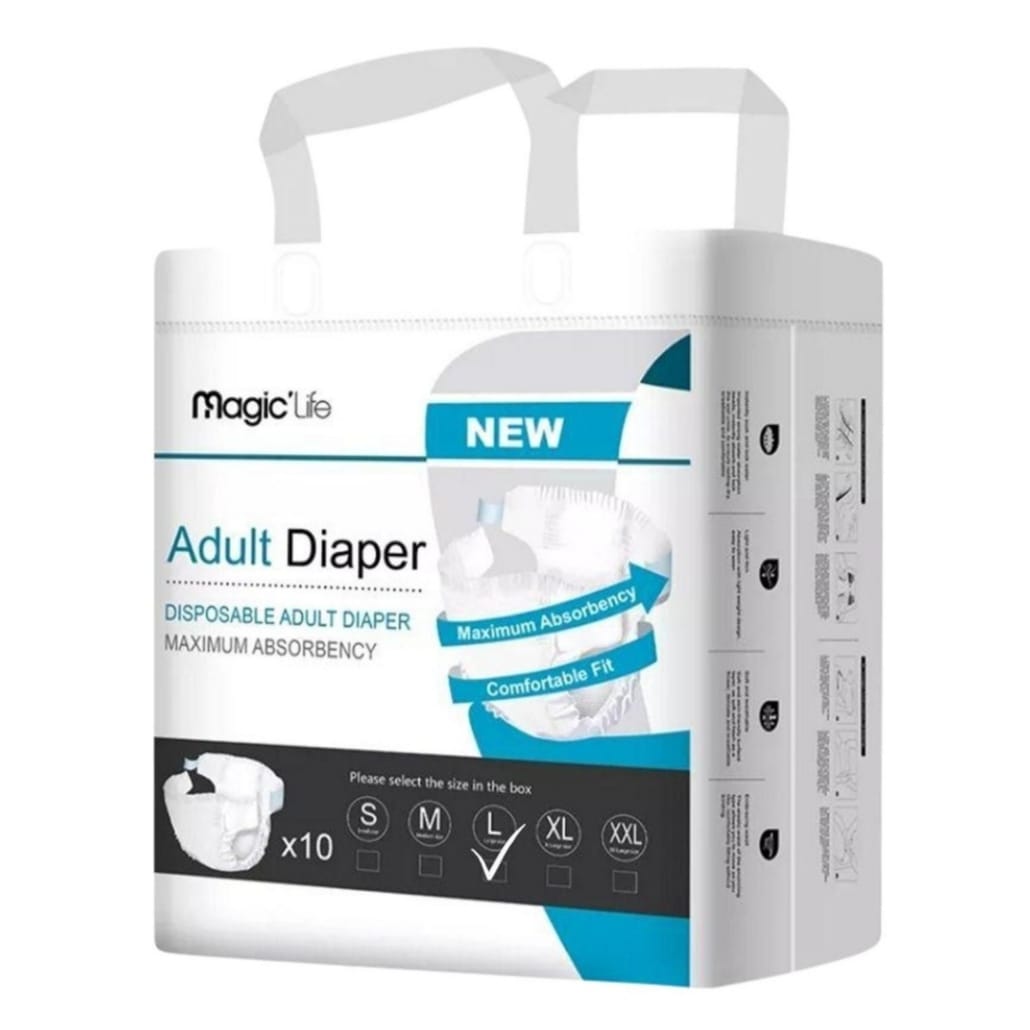 Magic Life Adult Disposable Diaper Large Tape Type 10 Pcs