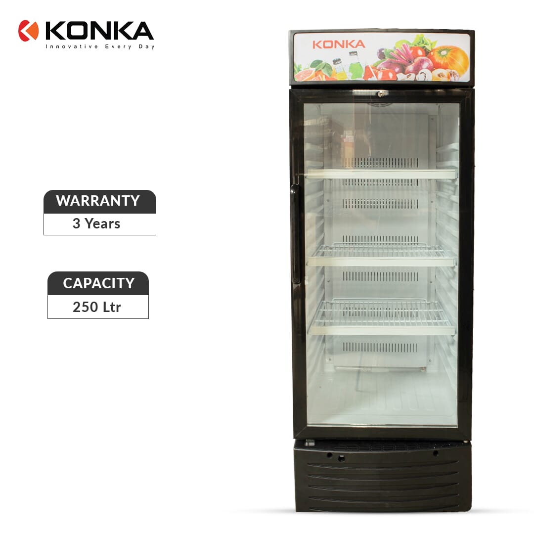 Konka glass deals door refrigerator