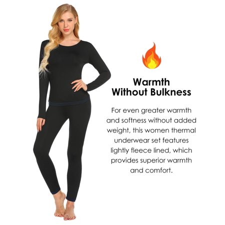 Thermal Cotton Long Johns Set Ultra-Soft Base Layer For Women