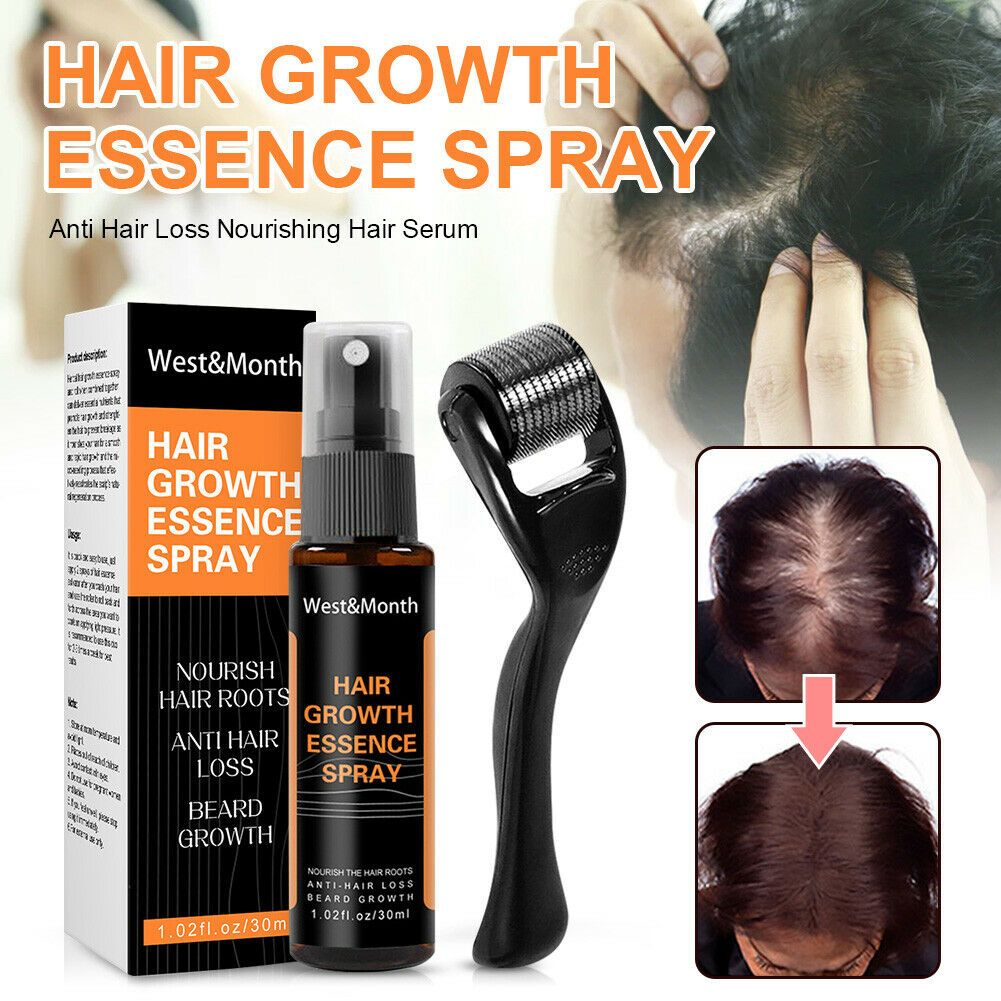 Haarwachstum Serum Set – 2-teilig, 30 Ml, Mit Essence & Roller, Gegen Haarausfall, Für Neues Wachstum