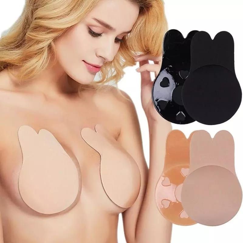 Invisible Silicone Reusable Bra Breast Lift Backless Strapless Nipple Cover  Gel Push-Up Nude Bras - Assorted Color