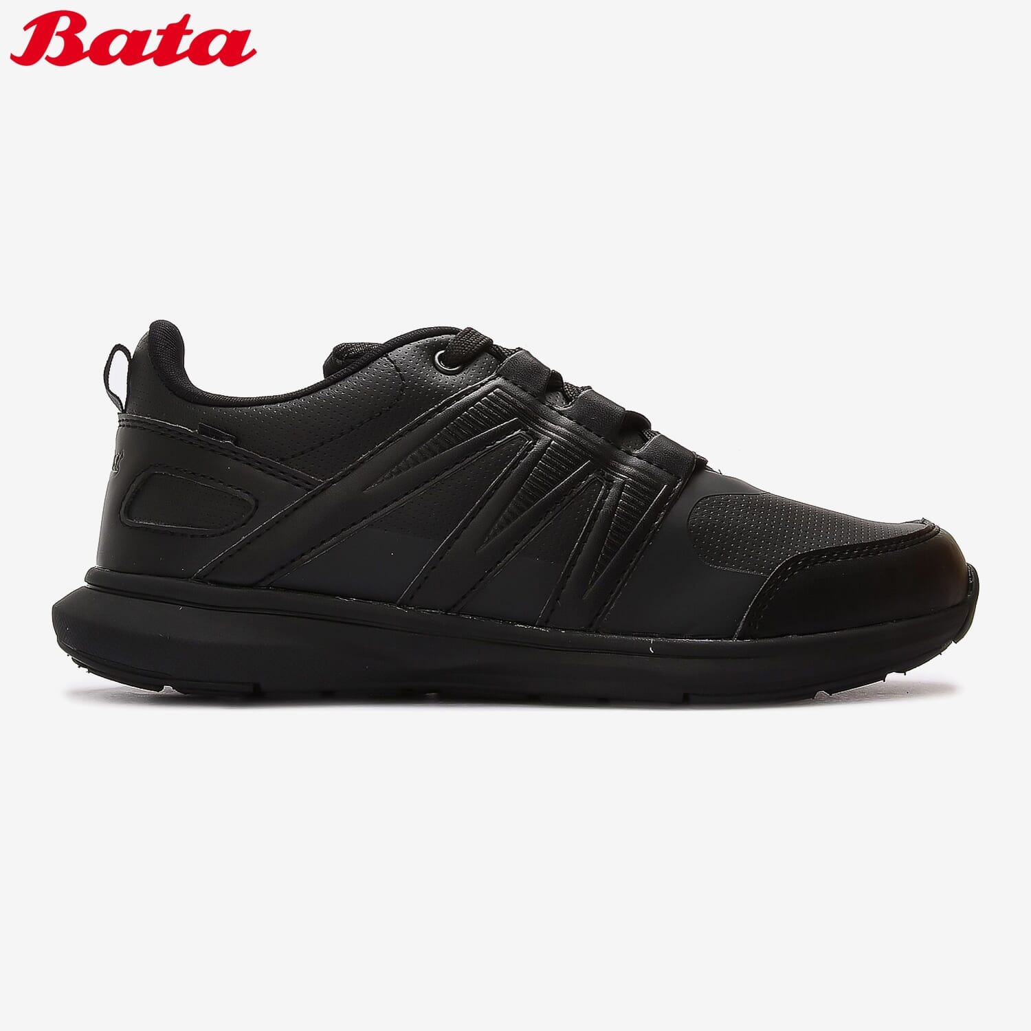 Bata B.First B.Lite Lace-Up Youth Unisex School Shoes (Black) 5816177