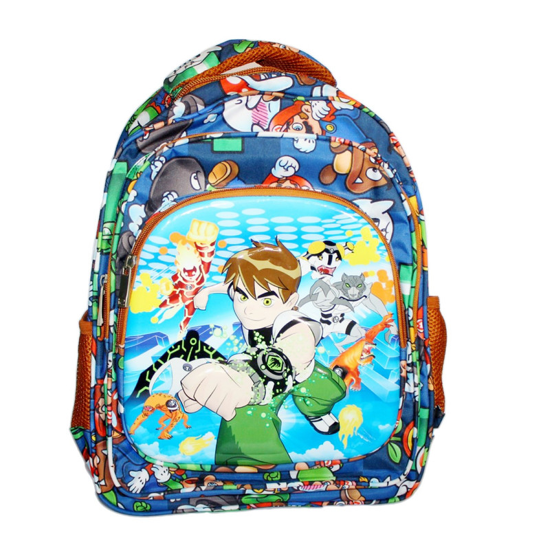 Blue Ben10 Printed School Bag For Kids