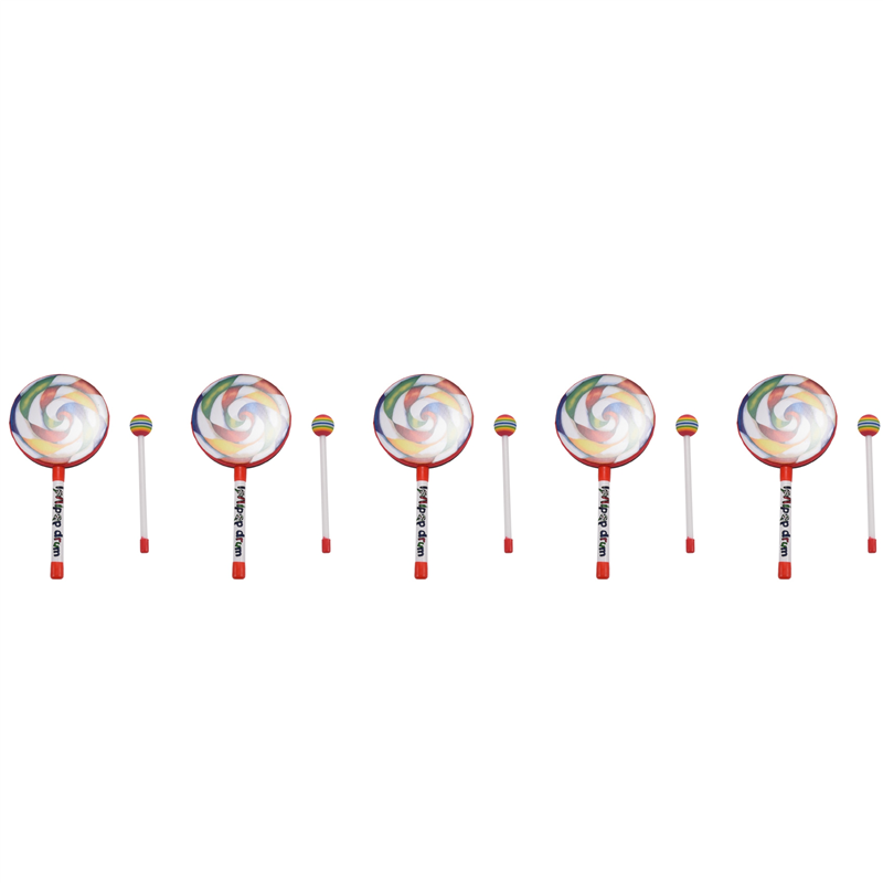 18 Pcs Lovely Kids Lollipop Shape Drumstick Percussion Instrument Accessory Plastic Drum Sticks