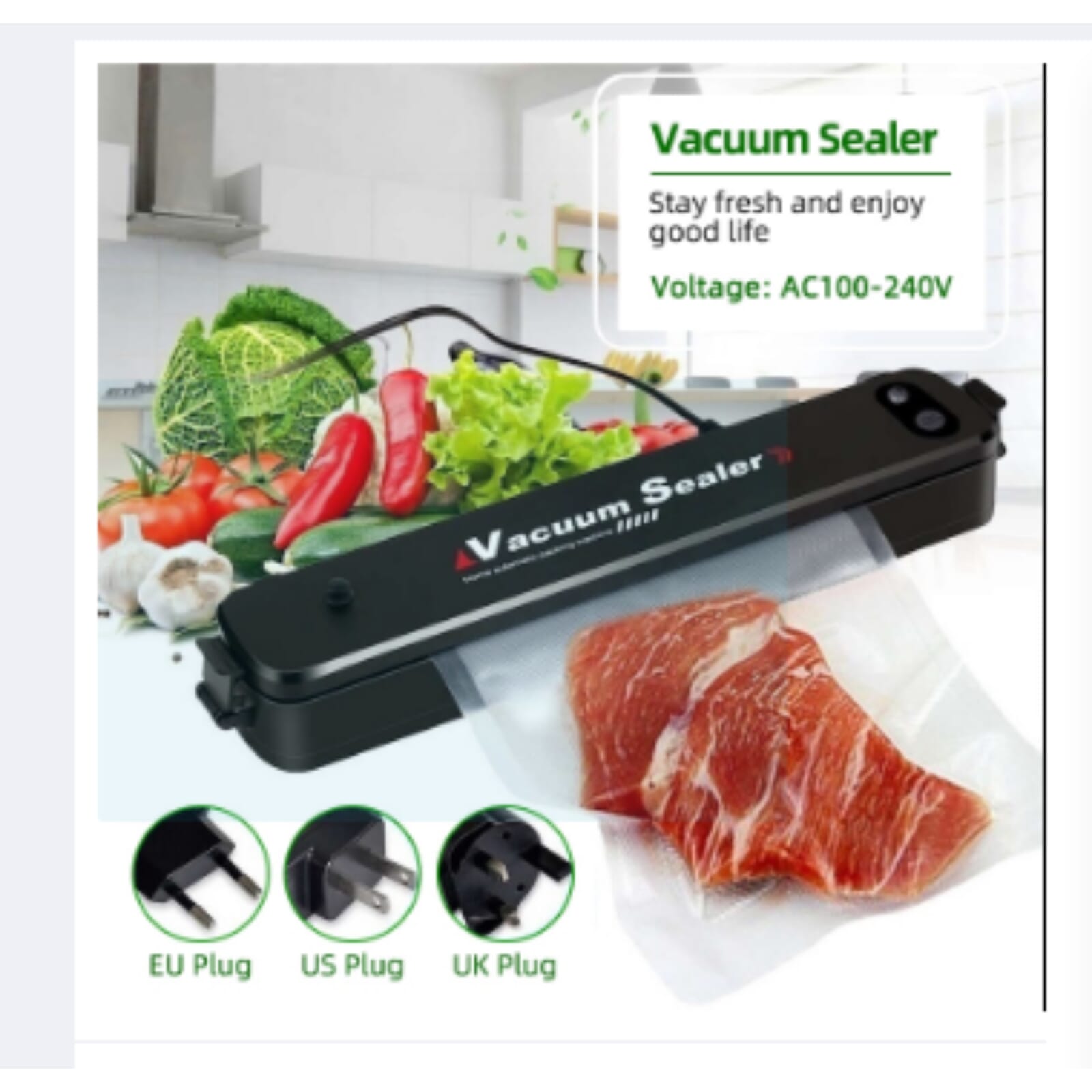 Food Vacuum Sealer Kitchen Food Fruit Vacuum Sealer Machine/ Food Packaging Mach