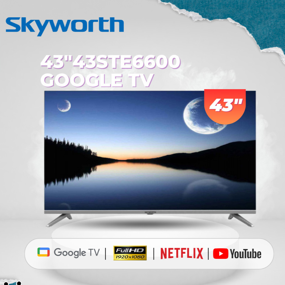 SKYWORTH TV 43STE6600 FHD Google TV Smart Television - 43