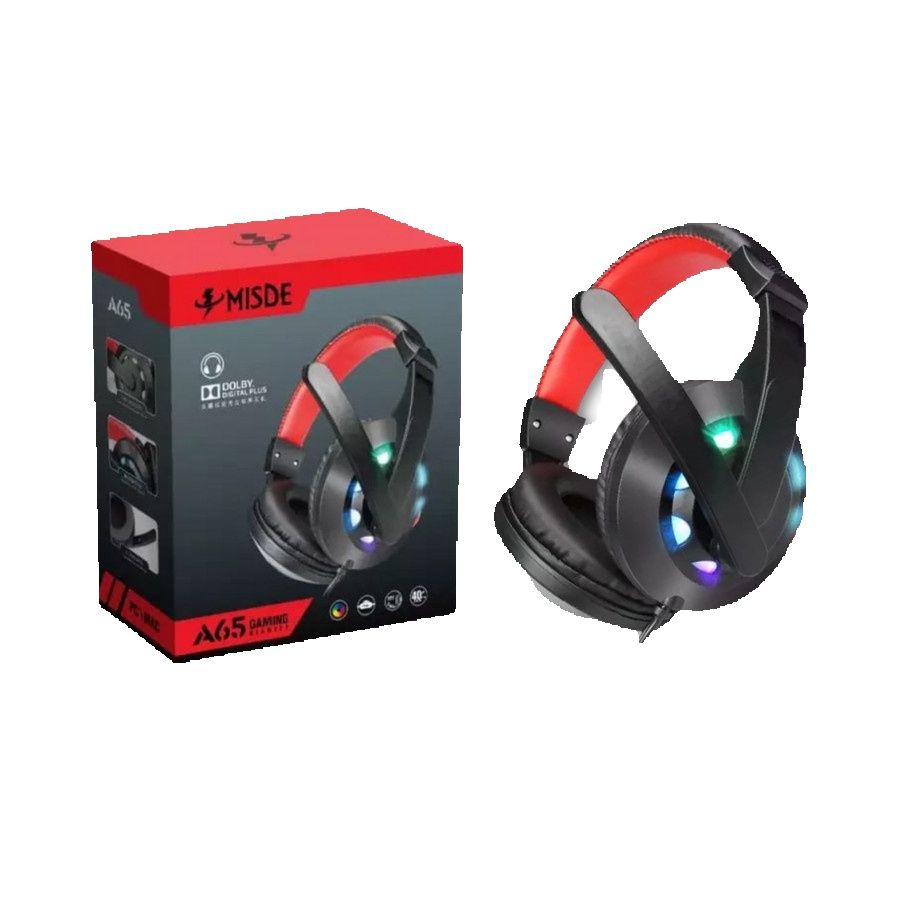 Misde A65 7 Color LED On Ear Gaming Headphone