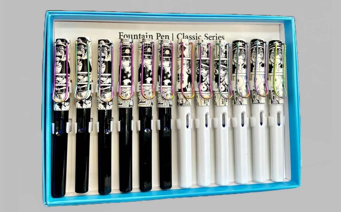 Anime Manga Fountain Pen For Smooth Writing with blue ink bullet (2 pc ...