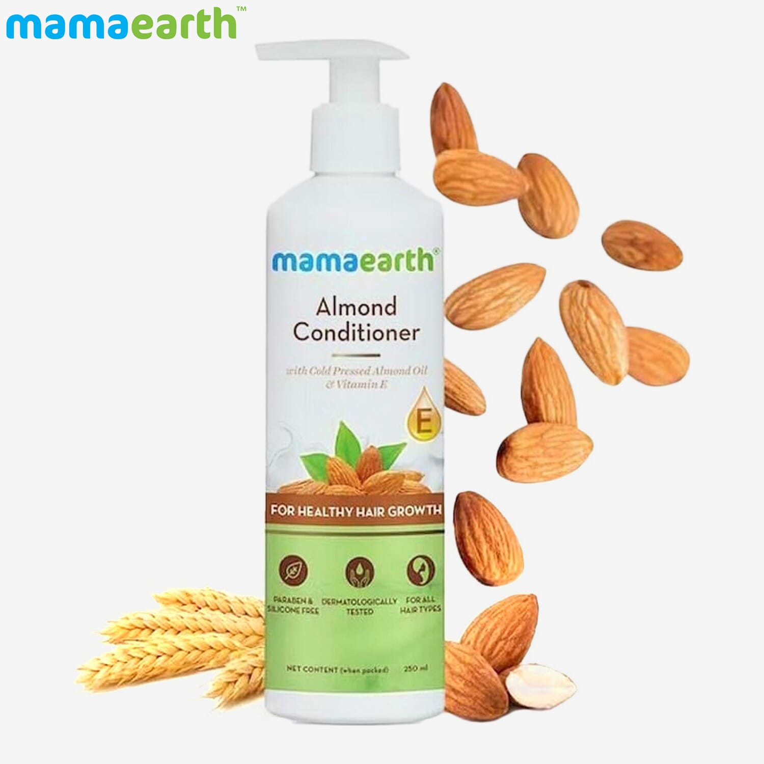 mamaearth Almond Conditioner With Almond Oil & Vitamin E for Healthy Hair Growth - 250 ml