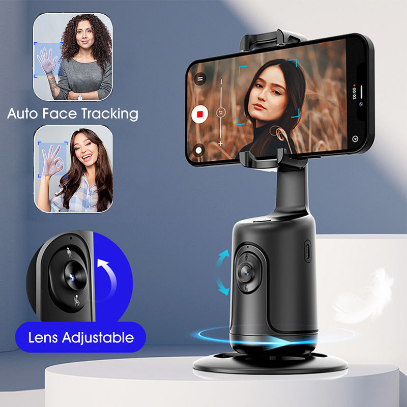 360° Auto Face Tracking Camera Gimbal – Stabilizer Selfie Stick Tripod for Vlogs & Video Recording