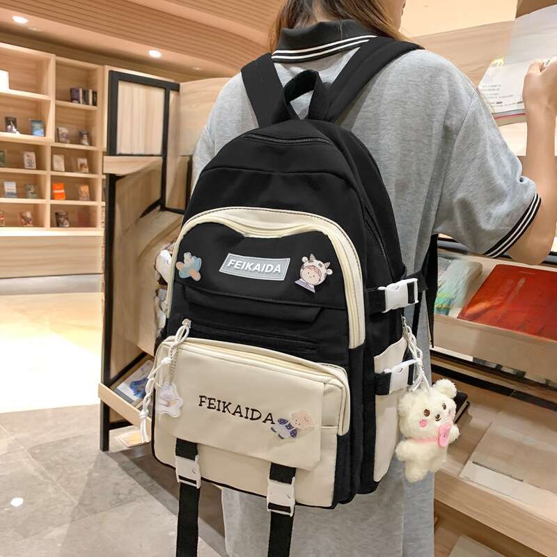 Kleiner und frischer Schulranzen für Damen für Schülerinnen der Mittelstufe, schönes Aussehen, geringes Gewicht_voghion.com