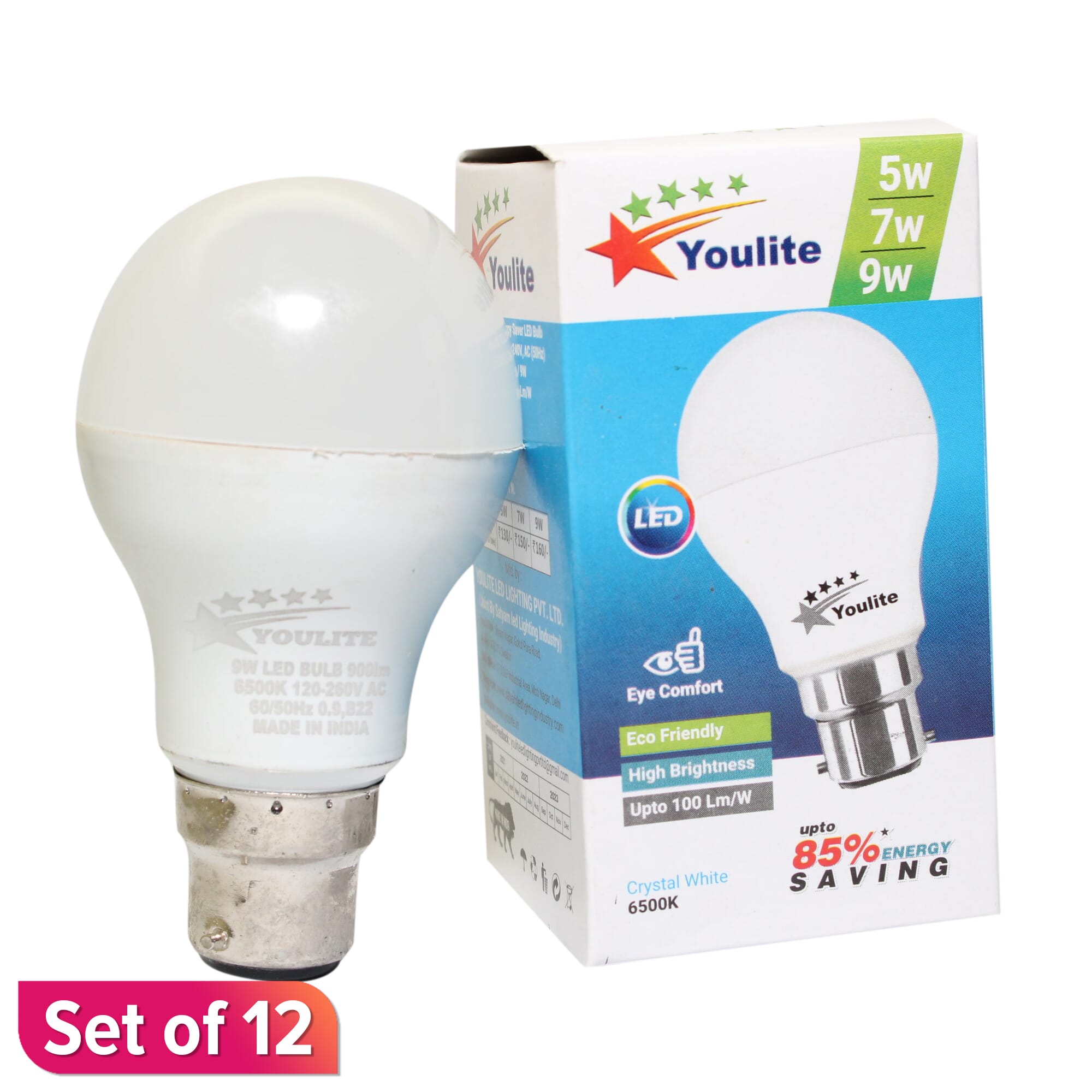 unic emergency rechargeable ac dc led bulb 9w