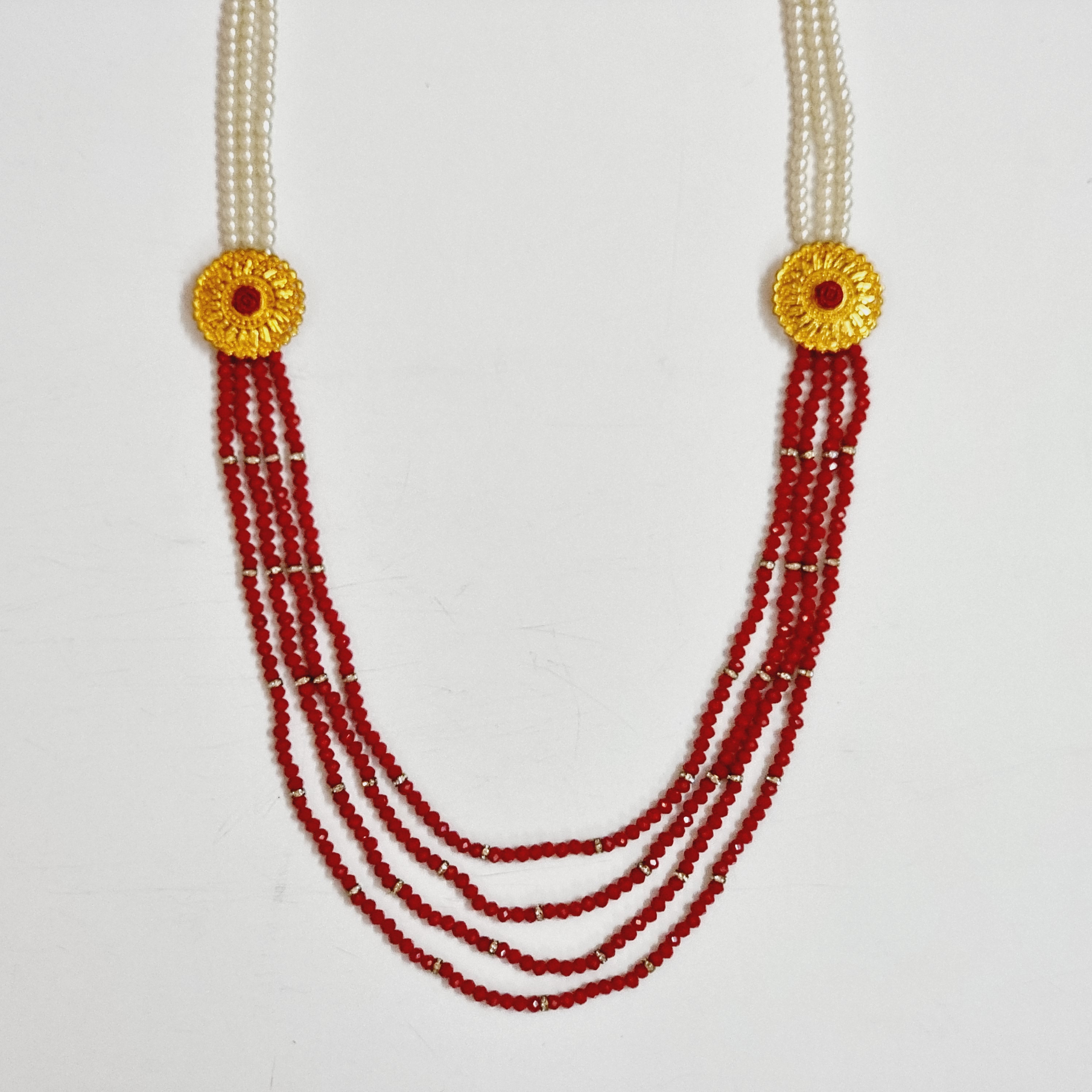 Crystal Moti Necklace Mala For Women 