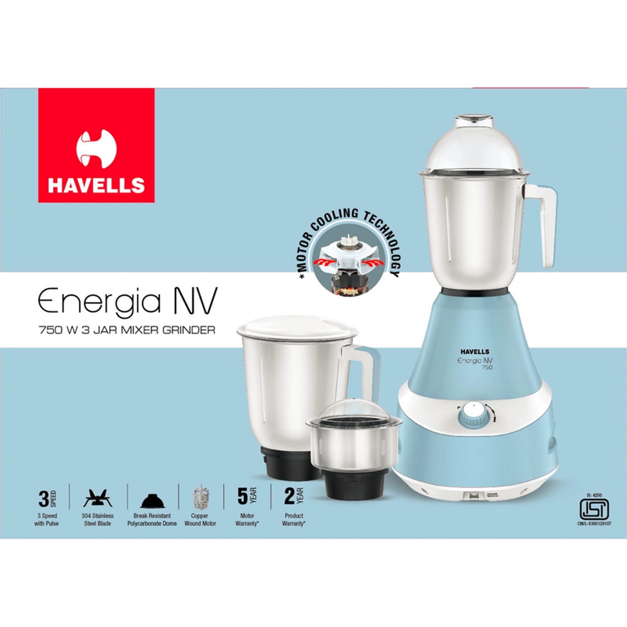 Stainless Steel Havells Momenta Nv 750 Jar Nv 600 Havells Energia