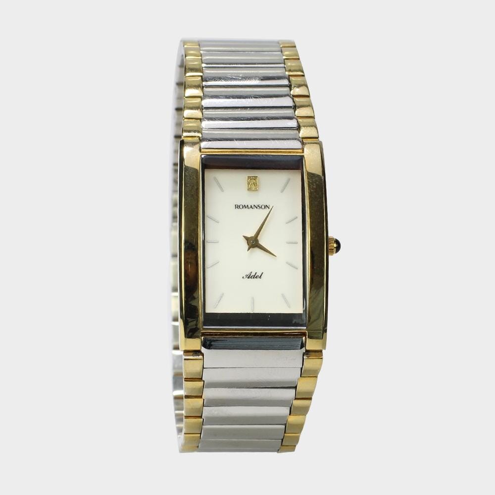 Romanson Tm0141m White Rectangular Dial Analog Watch For Men Silver Golden Buy Online At Best Prices In Nepal Daraz Com Np