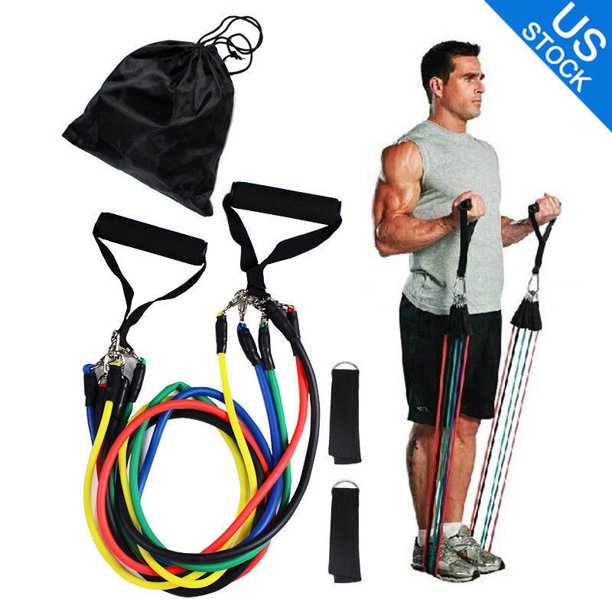 Buy ShopiMoz Portable 11 pieces Resistance Bands for Workout for Men, Exercise Rubber Fitness Band for Women
