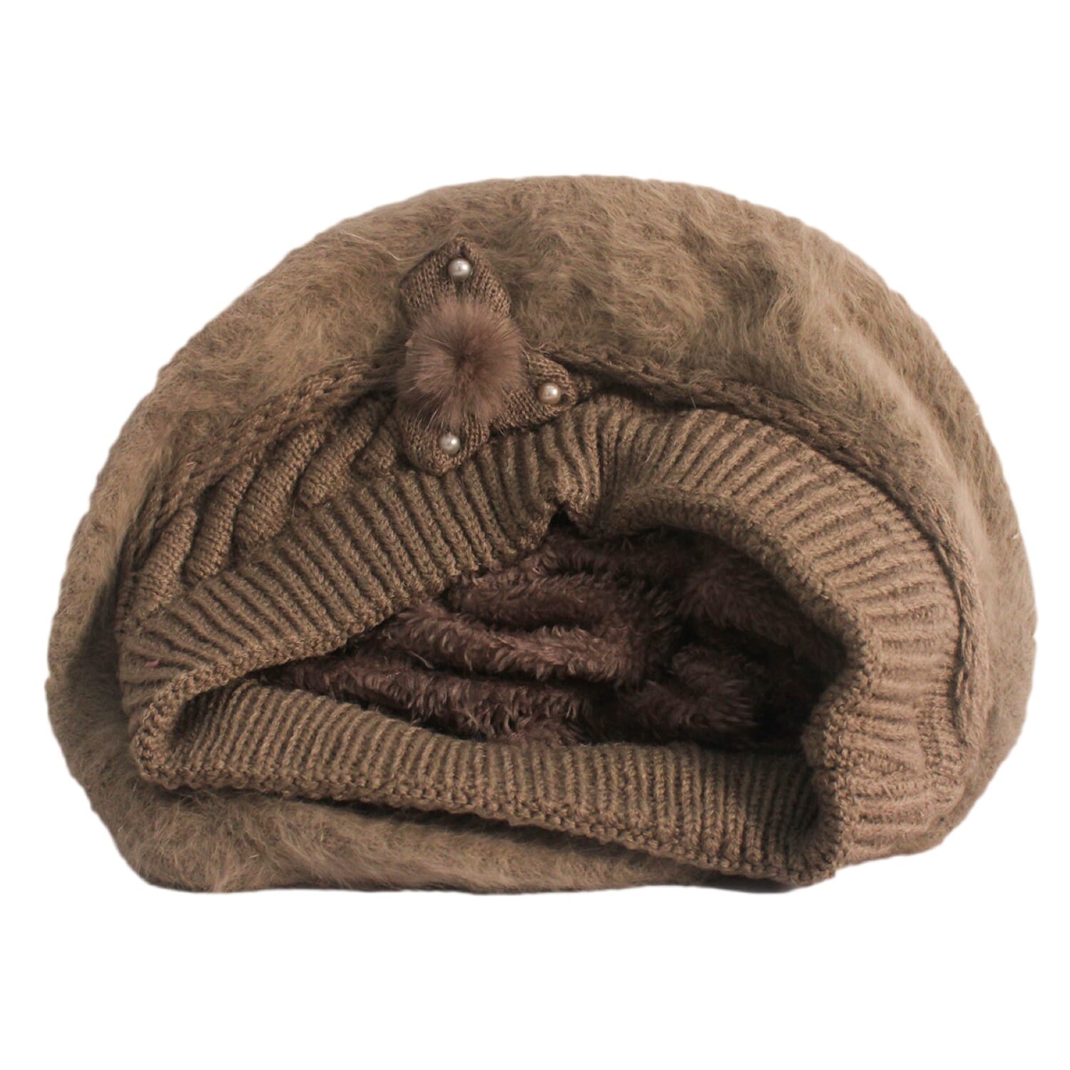 Grey Velvet Round Ladies Topi for Women 