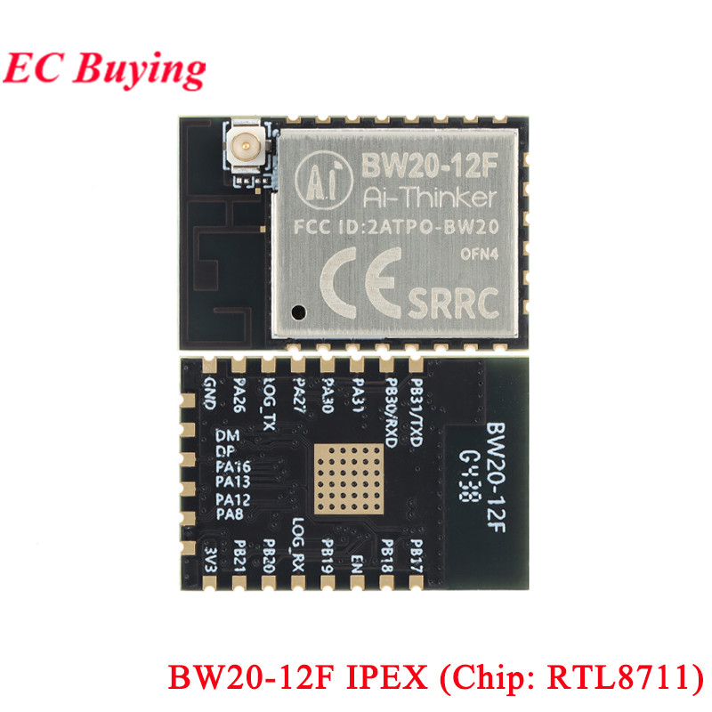 Gosera Modulo Bluetooth BLE WiFi Dual-Band RTL8720DN Scheda di Sviluppo NICEMCU BW16 Antenna Integrata, Saldata