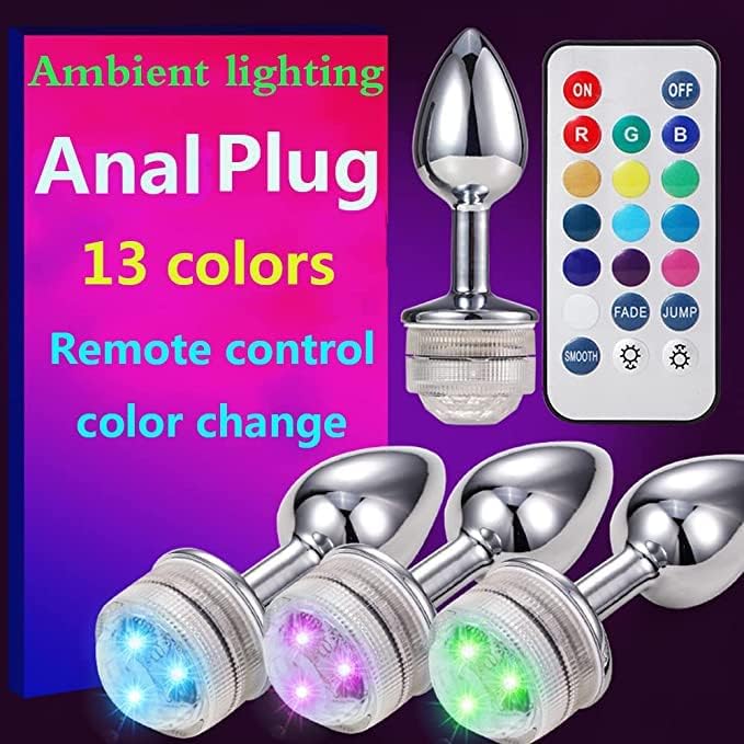Metal Anal Plug with LED Light Remote Control Stainless Steel Butt Plug Sex  Toys | Daraz.com.np
