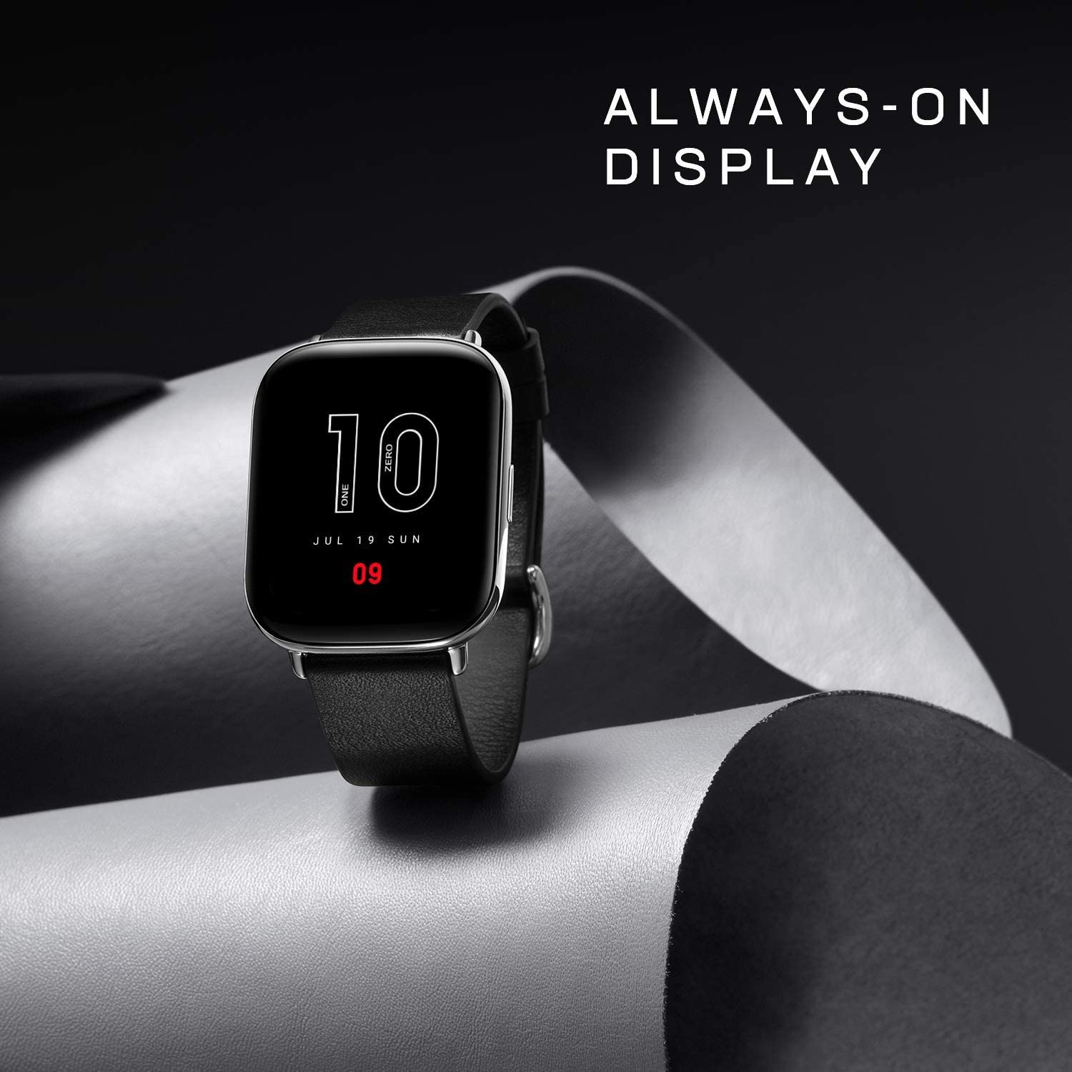 Smartwatch Amazfit Flagship Zepp E Square 1.65 caixa de aço inoxidável
