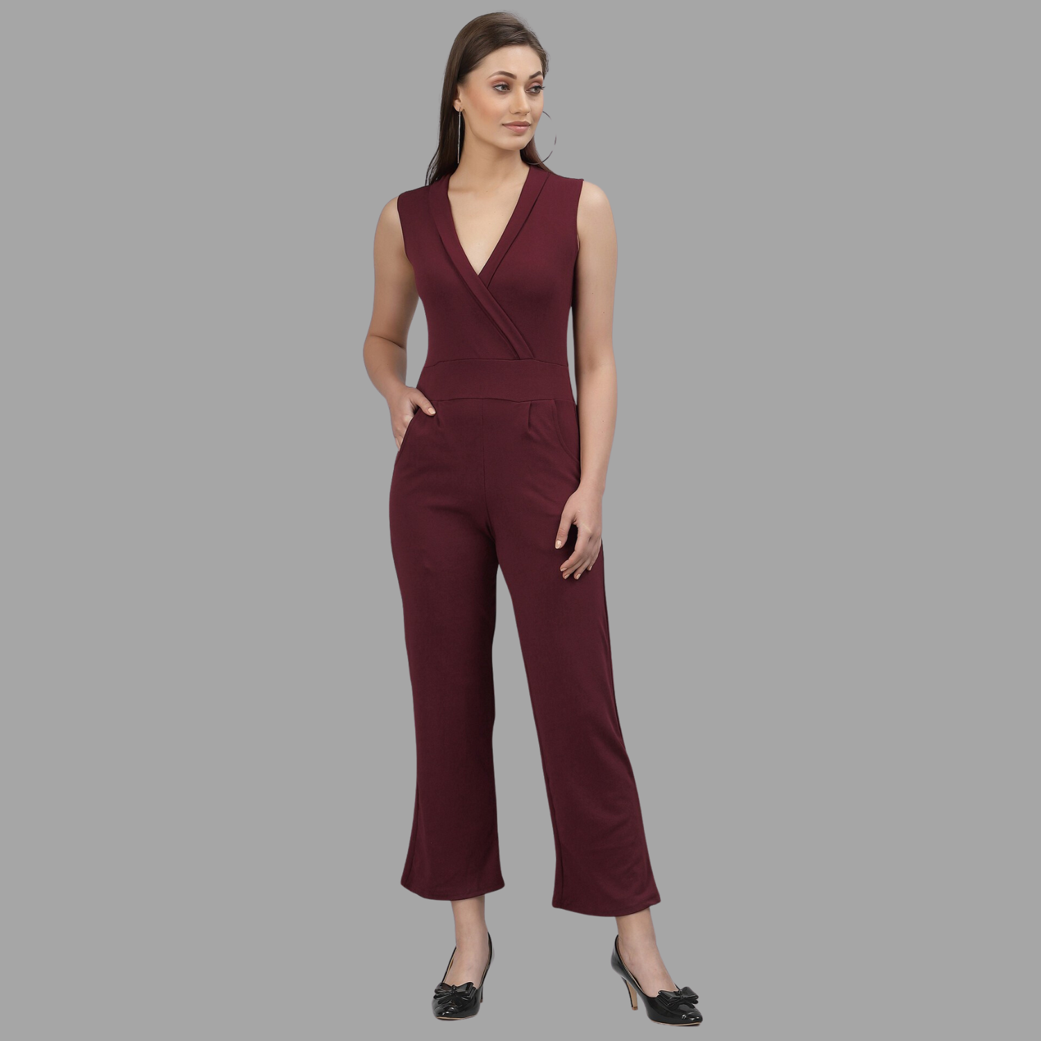 RUEWEY Women V-Neck Shorts Jumpsuit One Piece Nepal