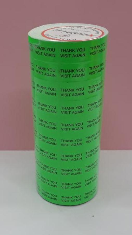 Two Line Thank You Visit Again Price Roll Sticker For Price Label MachineSets Of 10 Rolls By Mitrata