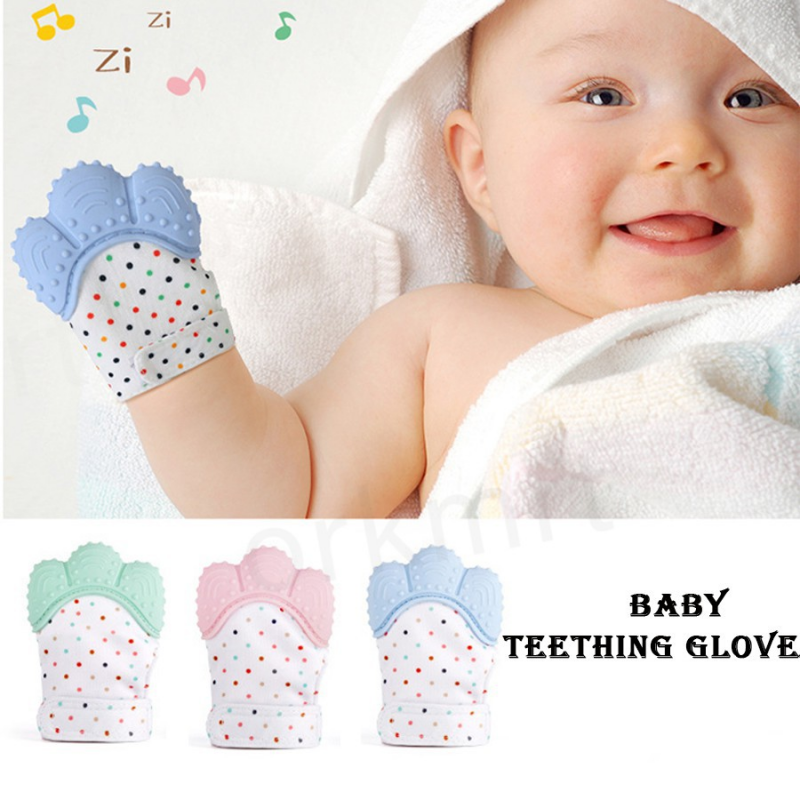 出産祝い Baby Teether Soft Massaging Toothbrush And Teeth Grinding Gloves