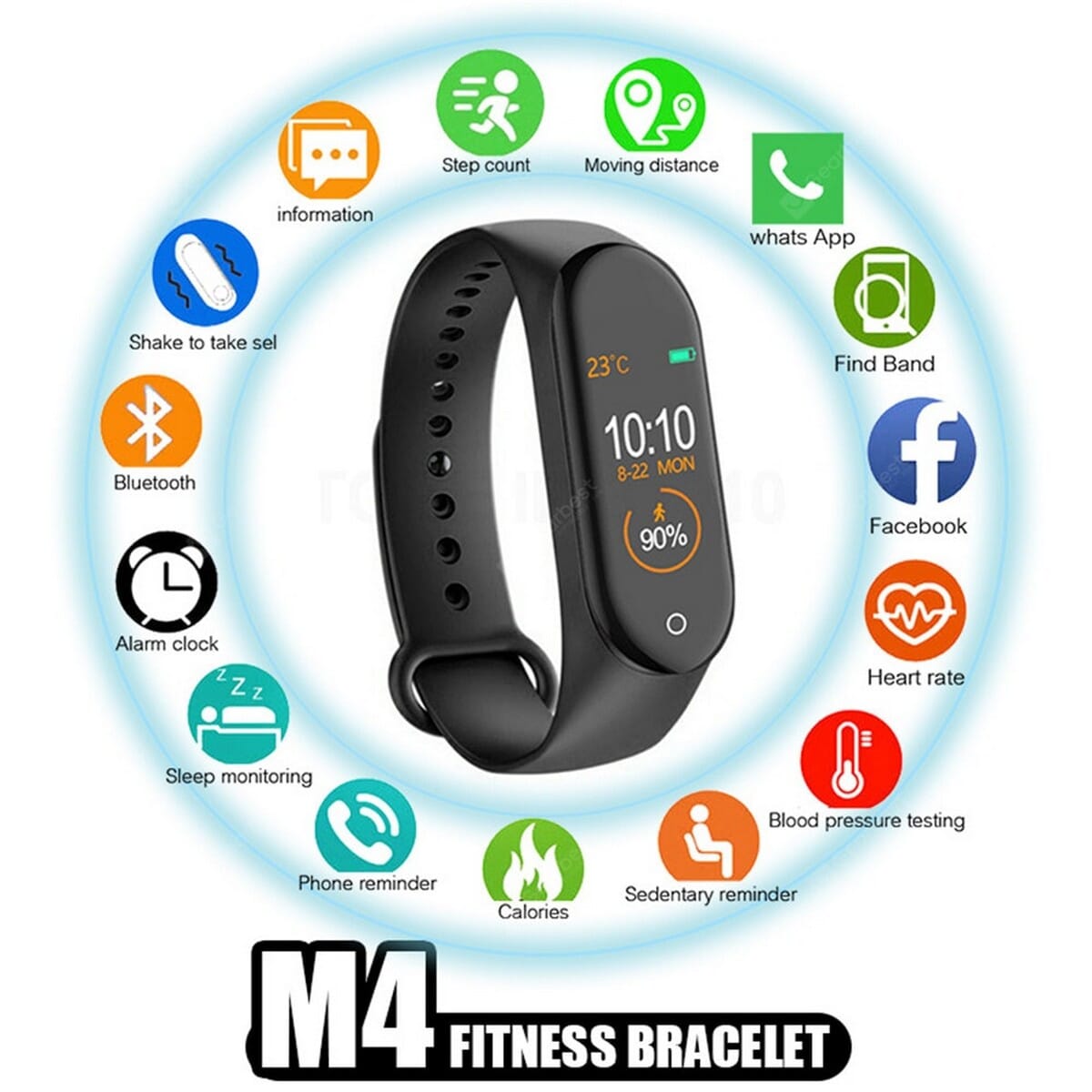 m3 intelligence bluetooth health wrist smart band