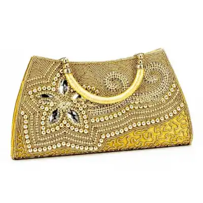 Gold on sale party purse