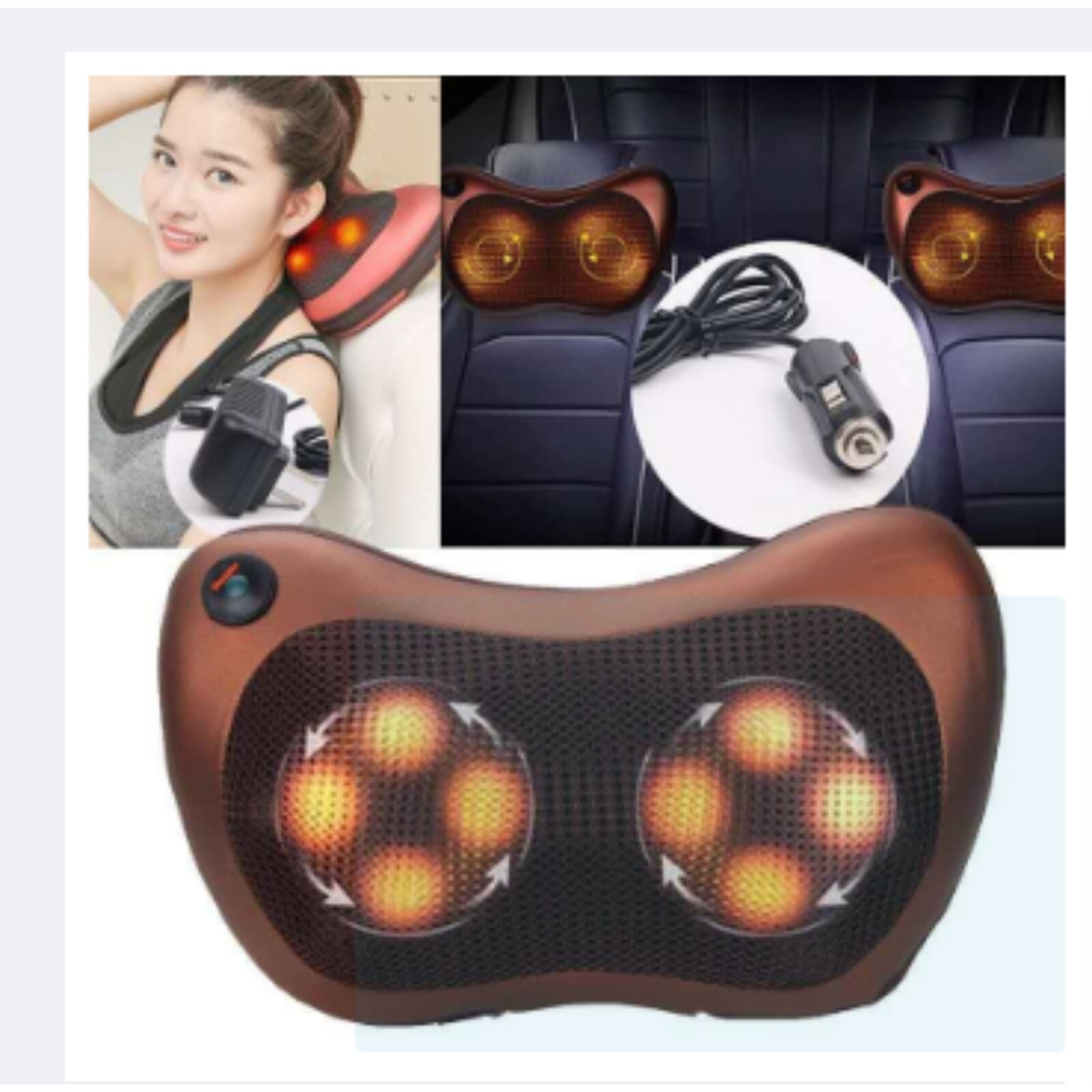 Along Portable Car And Home Pillow Massager/Massage 4 Ball And 8 B *Cod* Dual Us