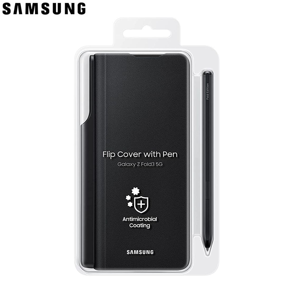 Samsung Galaxy Z Fold3 5G Flip Case with Pen - Black deals