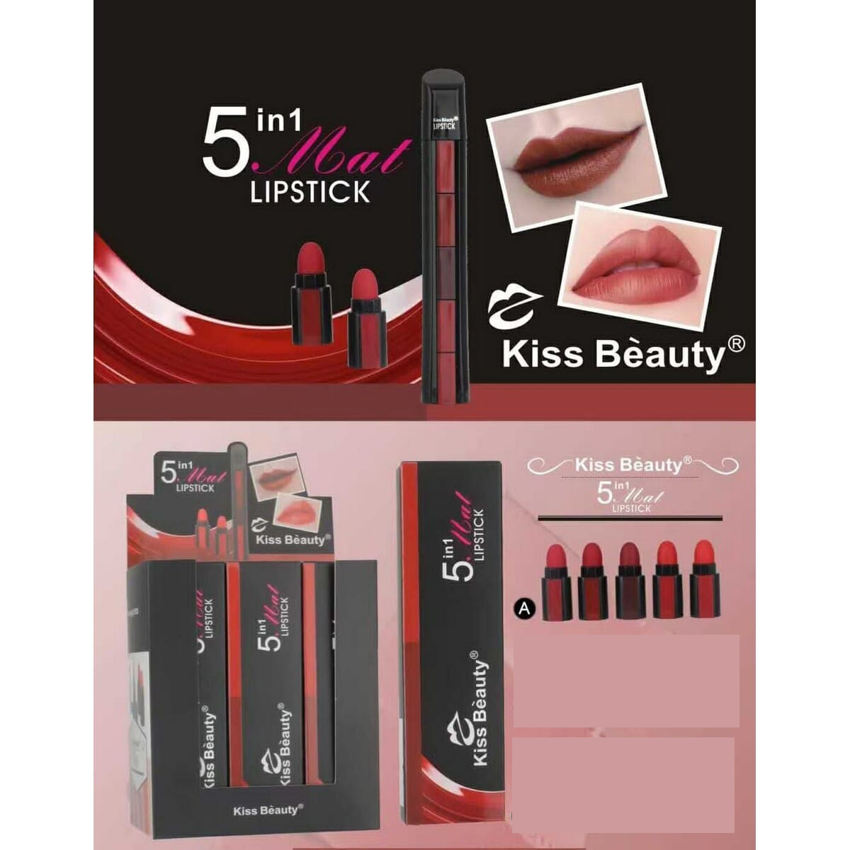 kiss beauty 5 in 1 lipstick