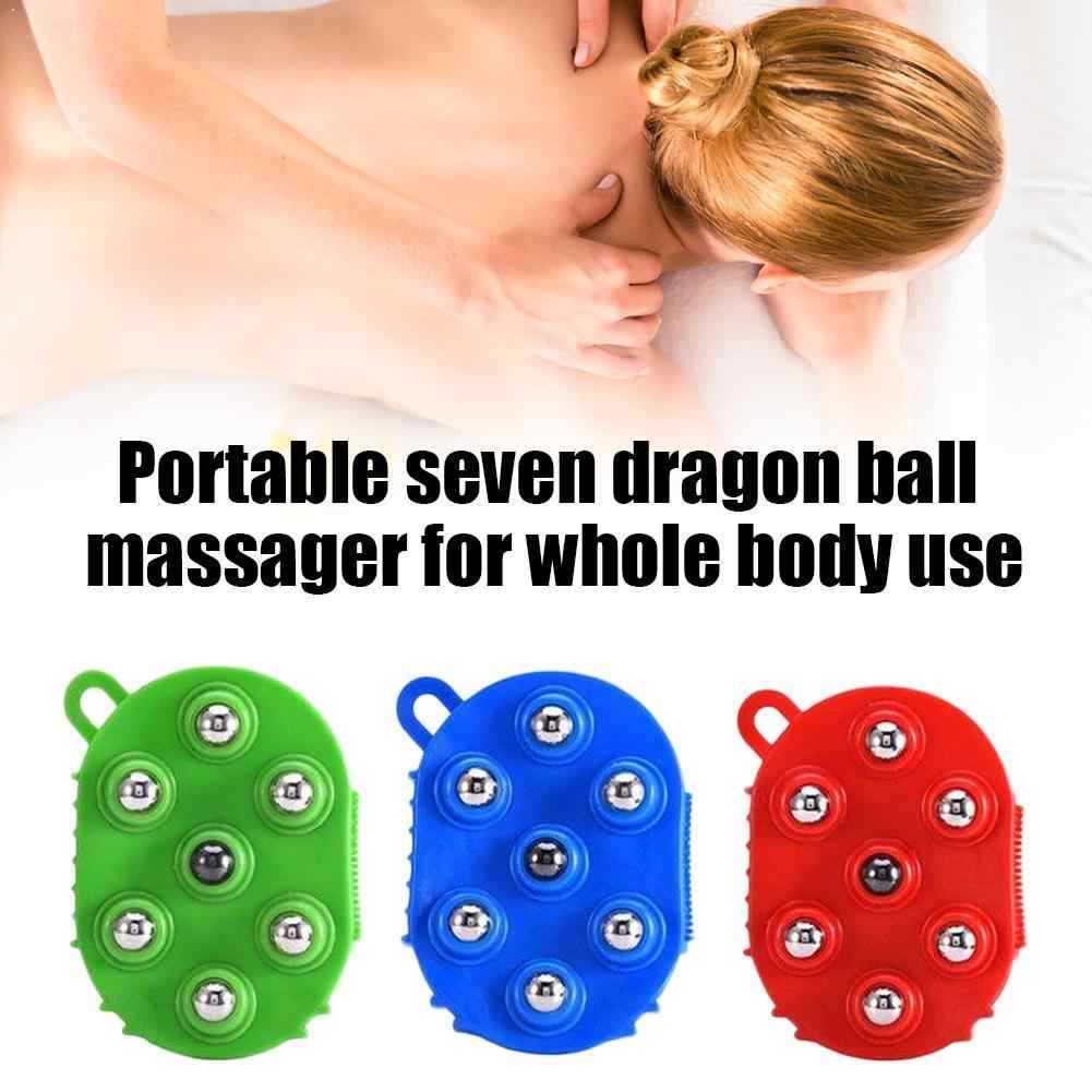 7 Balls Body Massage Glove Roller Ball Anti-Cellulite Muscle Pain Relief Relax Massager For Neck Shoulder Buttocks Health Care / By ShopHill