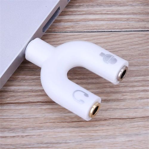 Y-Shape 3.5mm Audio Jack Splitter, Dual Headphone & Microphone Adapter