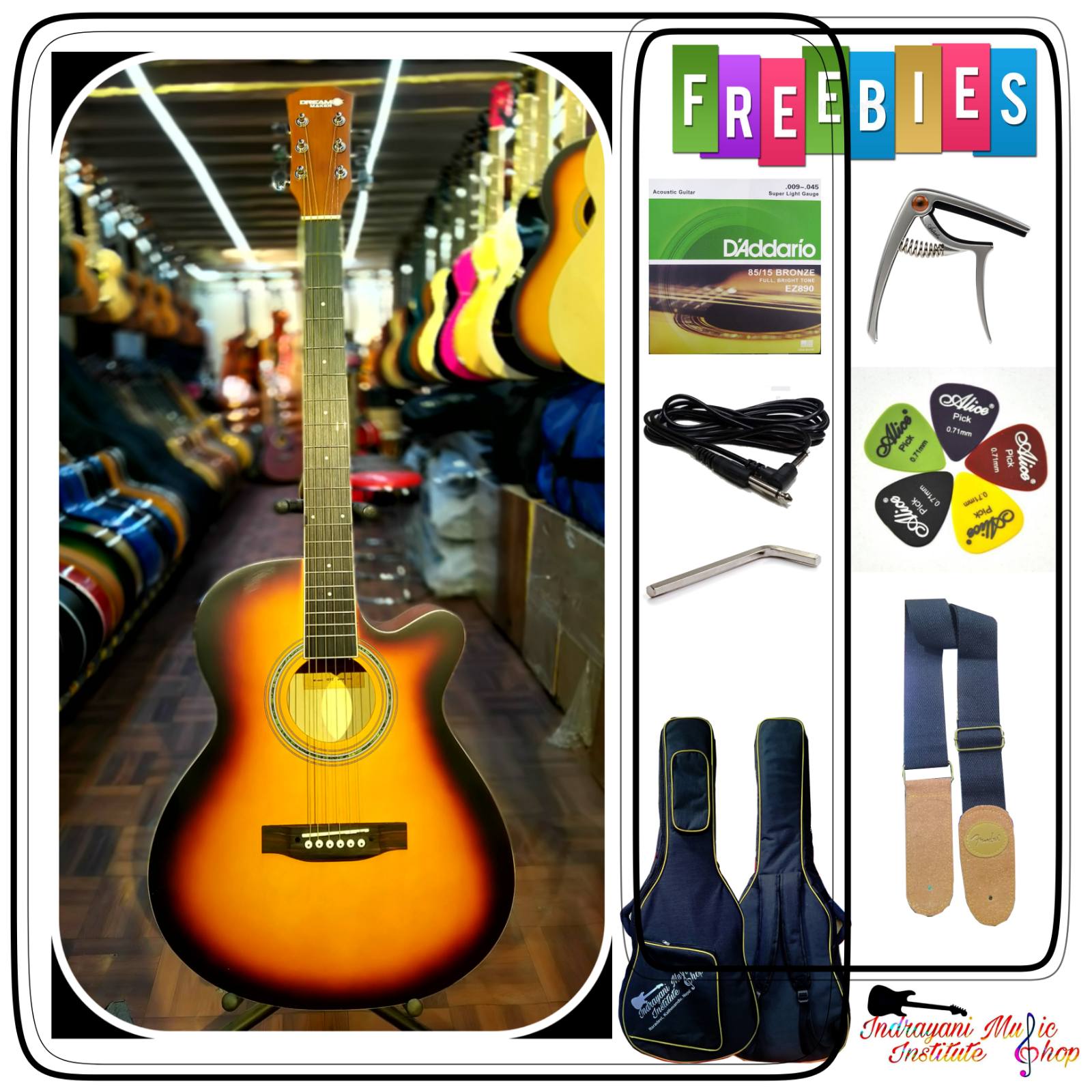 Dream Maker 4EQ Semi Acoustic Guitar-10500