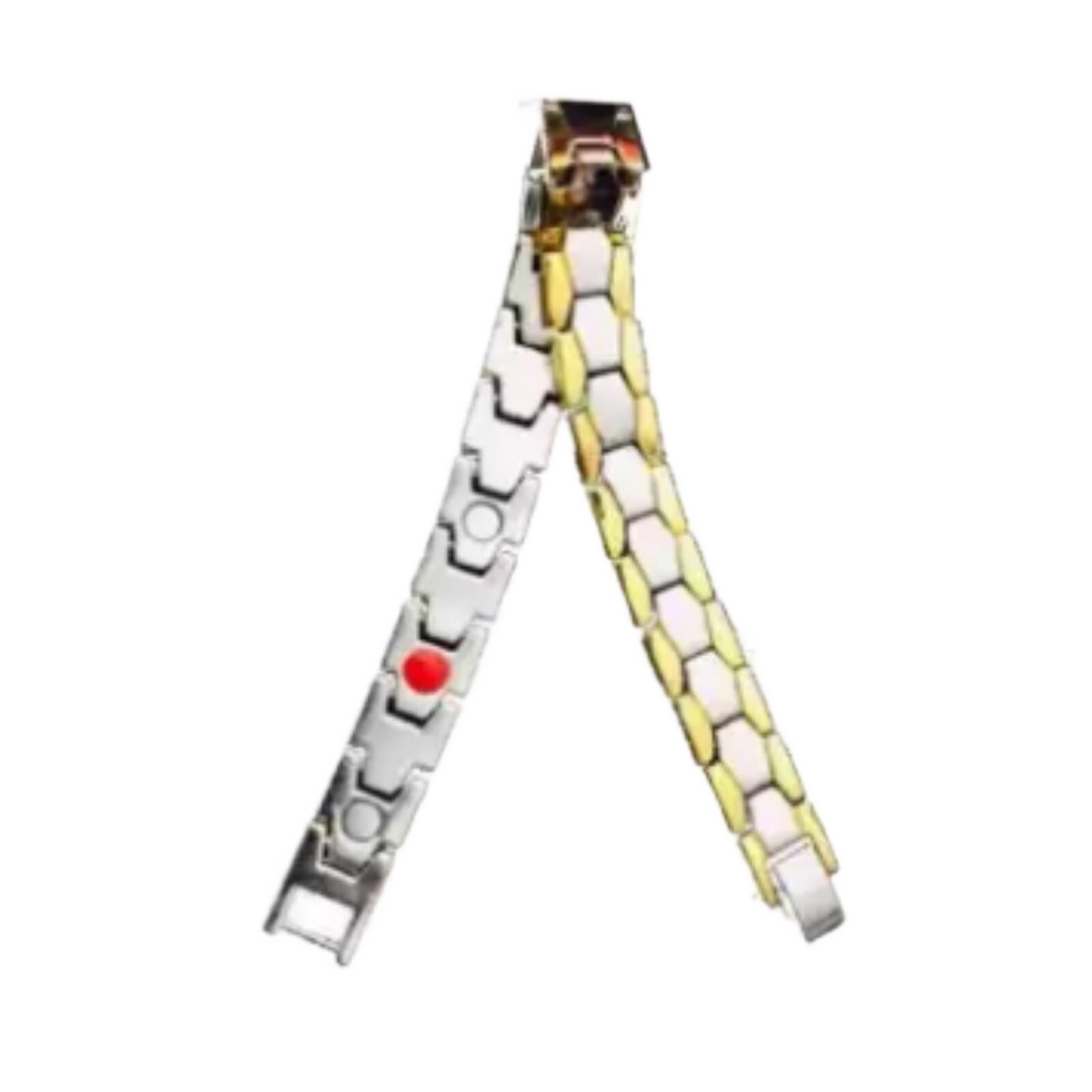 Bio Magnetic Bracelet Health Energy Gold Plated Stainless Steel Power Therapy Ma