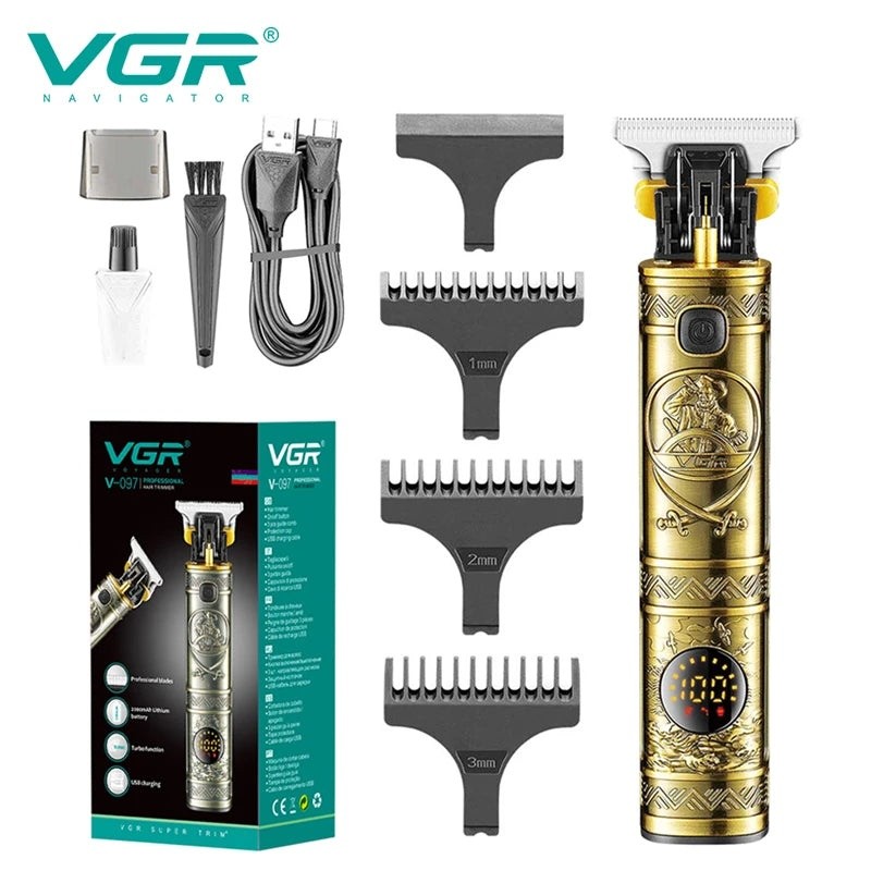 VGR V-097 Professional Hair Trimmer, Cordless Rechargeable Grooming Kit