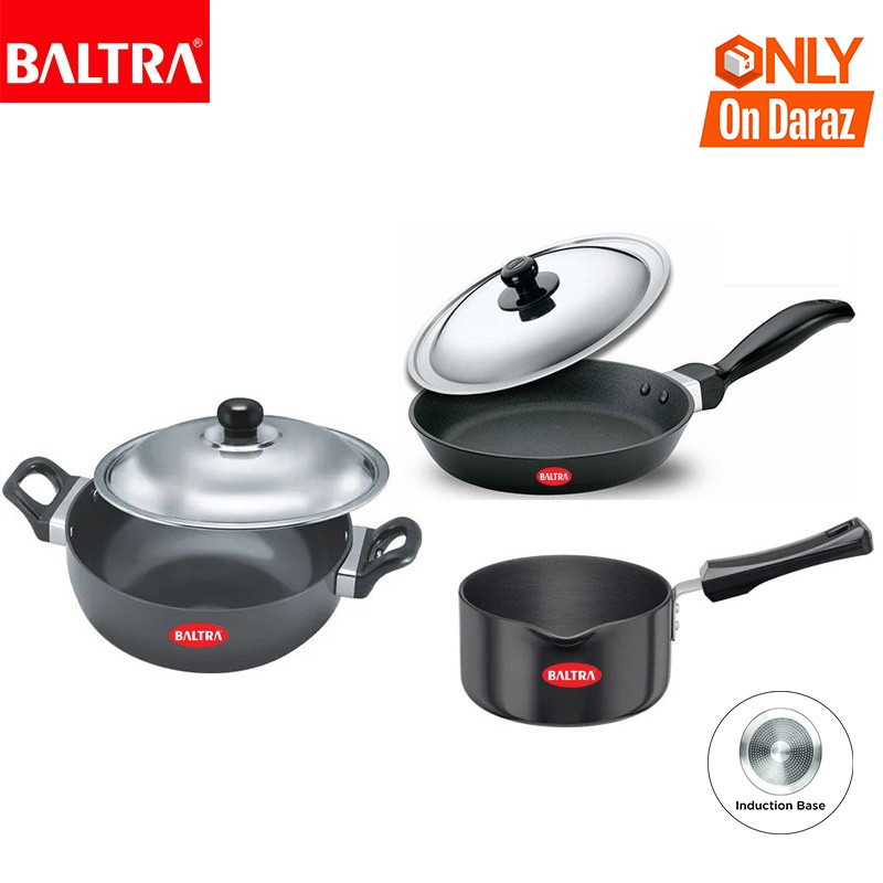 BALTRA Hard Anodised Cookware set All Induction Based 22 cm Kadhai