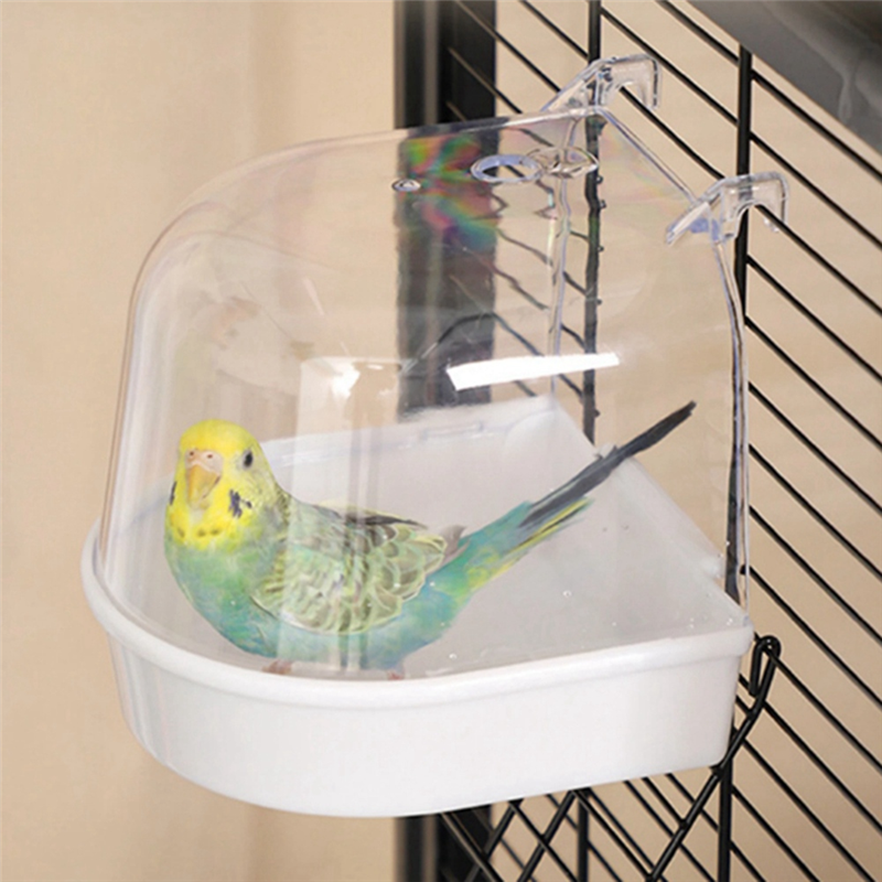 Easy to Install Canary Cage Accessories Pet Bird Bath Box Parrot