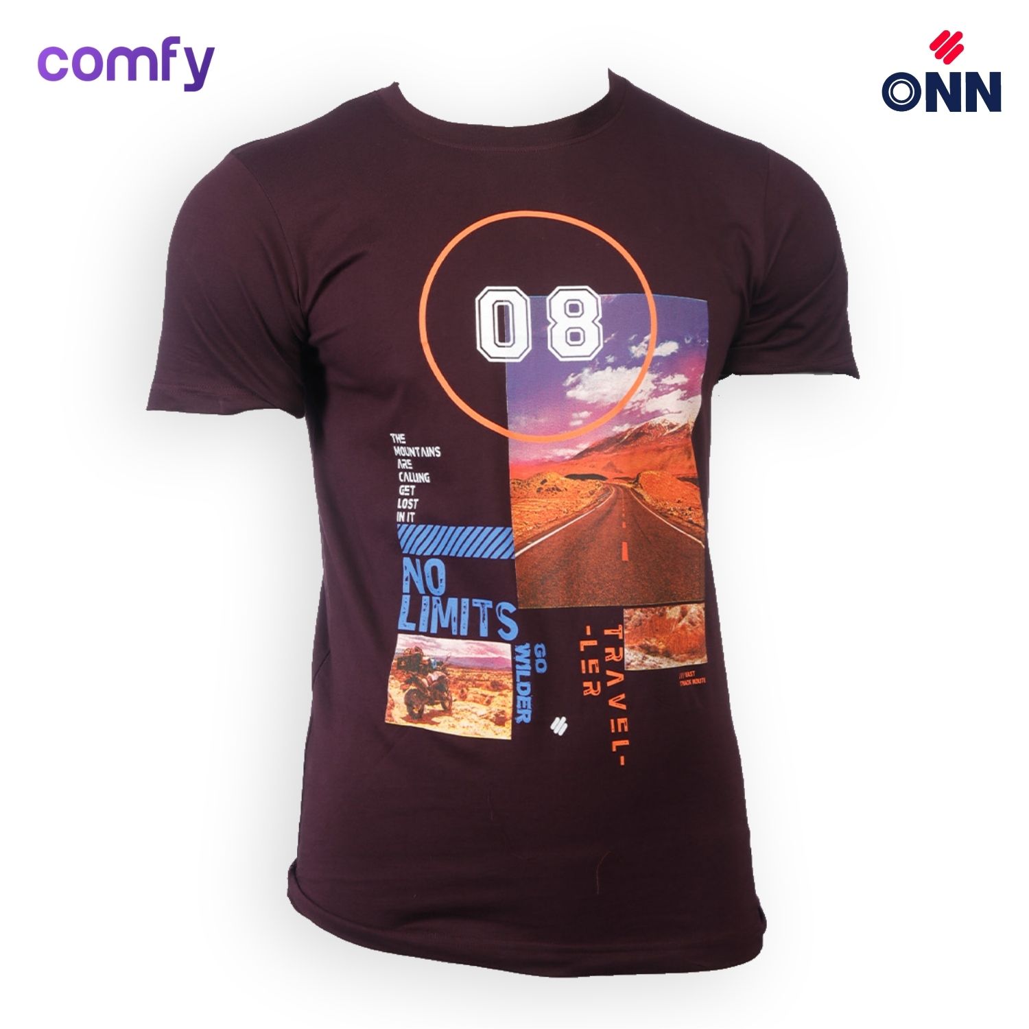 ONN Men's Crew Neck Graphic T-shirt 
