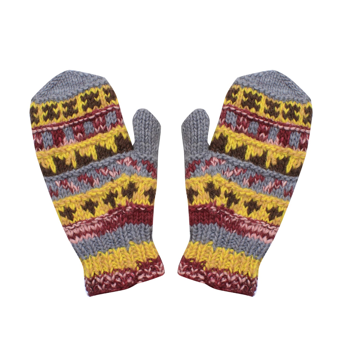 Multicolor Woolen Full Cover Woolen Knitted Warm Gloves