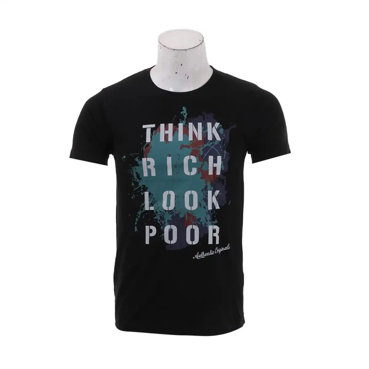 Black Think Rich Look Poor Printed T Shirt For Men Buy Online At Best Prices In Nepal Daraz Com Np