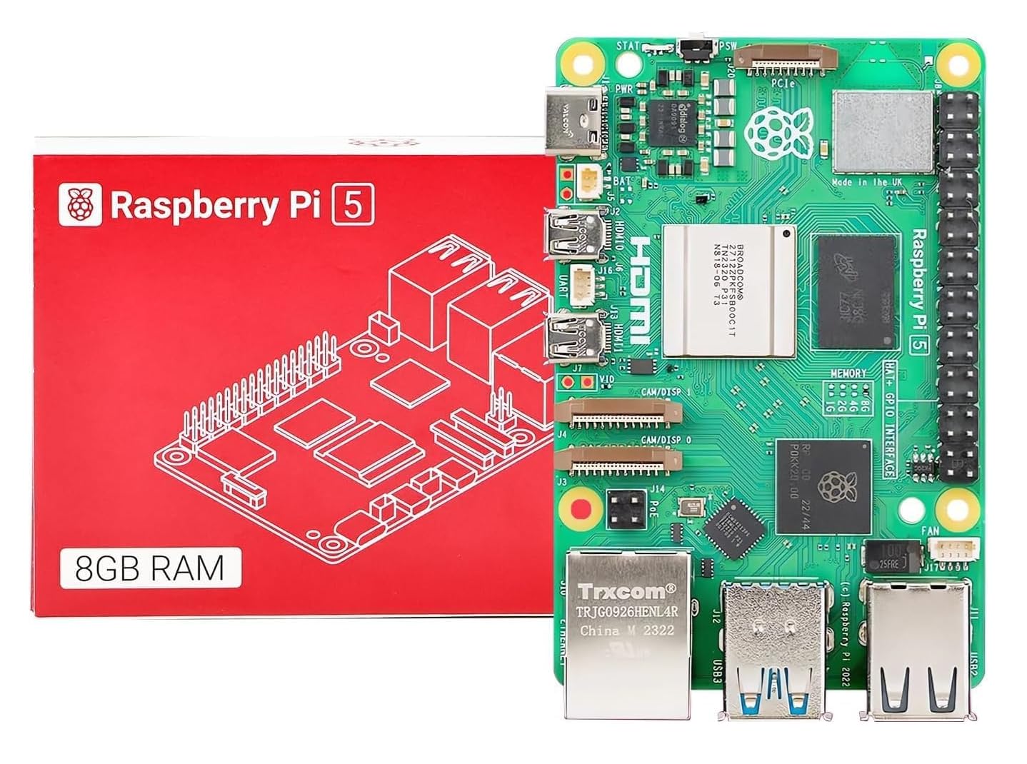 Raspberry Pi 5 (8GB RAM) - High-Performance Single Board Computer ...